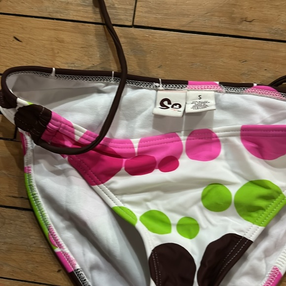 2 Multicolor Bikini Bottoms 1 NWT , one EUC never worn - Picture 2 of 3